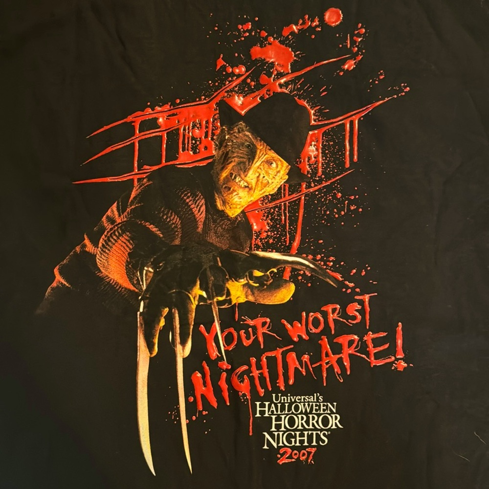 NWT - 2007 Universal Studios Halloween Horror Nights 17 - Freddy Kruger shirt